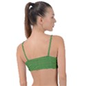 Green knitted pattern Knot Up Bikini Top View2