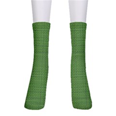 Green Knitted Pattern Men s Crew Socks by goljakoff