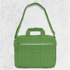 Green Knitted Pattern Macbook Pro Shoulder Laptop Bag  by goljakoff