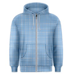 Blue Knitted Pattern Men s Zipper Hoodie by goljakoff