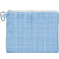 Blue knitted pattern Canvas Cosmetic Bag (XXXL)