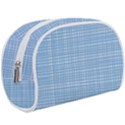 Blue knitted pattern Make Up Case (Large) View1