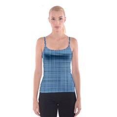 Blue Knitted Pattern Spaghetti Strap Top by goljakoff