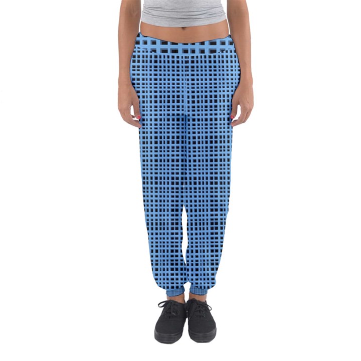 Blue knitted pattern Women s Jogger Sweatpants