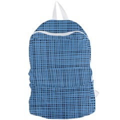 Blue Knitted Pattern Foldable Lightweight Backpack by goljakoff