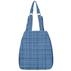 Blue Knitted Pattern Center Zip Backpack by goljakoff