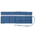 Blue knitted pattern Roll Up Canvas Pencil Holder (M) View2