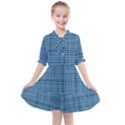 Blue knitted pattern Kids  All Frills Chiffon Dress View1