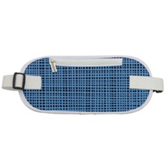 Blue Knitted Pattern Rounded Waist Pouch by goljakoff