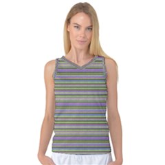 Line Knitted Pattern Women s Basketball Tank Top by goljakoff