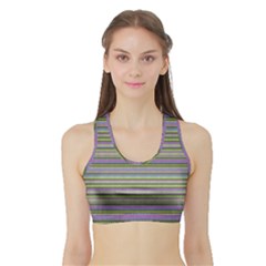 Line Knitted Pattern Sports Bra With Border by goljakoff