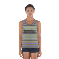 Line Knitted Pattern Sport Tank Top  by goljakoff