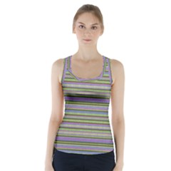 Line Knitted Pattern Racer Back Sports Top by goljakoff