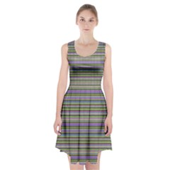 Line Knitted Pattern Racerback Midi Dress by goljakoff