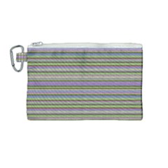 Line Knitted Pattern Canvas Cosmetic Bag (medium) by goljakoff