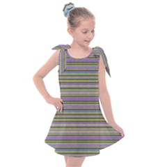 Line Knitted Pattern Kids  Tie Up Tunic Dress by goljakoff