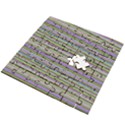 Line knitted pattern Wooden Puzzle Square View2