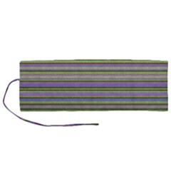 Line Knitted Pattern Roll Up Canvas Pencil Holder (m) by goljakoff