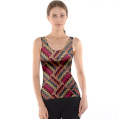 Zig Zag Knitted Pattern Tank Top by goljakoff