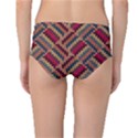 Zig zag knitted pattern Mid-Waist Bikini Bottoms View2