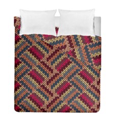 Zig Zag Knitted Pattern Duvet Cover Double Side (full/ Double Size) by goljakoff