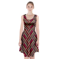 Zig Zag Knitted Pattern Racerback Midi Dress by goljakoff