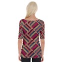 Zig zag knitted pattern Wide Neckline Tee View2