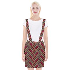 Zig Zag Knitted Pattern Braces Suspender Skirt by goljakoff