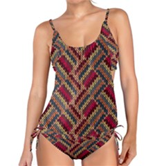 Zig Zag Knitted Pattern Tankini Set by goljakoff