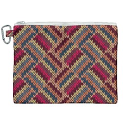 Zig Zag Knitted Pattern Canvas Cosmetic Bag (xxl) by goljakoff