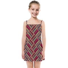 Zig Zag Knitted Pattern Kids  Summer Sun Dress by goljakoff