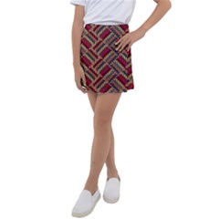 Zig Zag Knitted Pattern Kids  Tennis Skirt by goljakoff