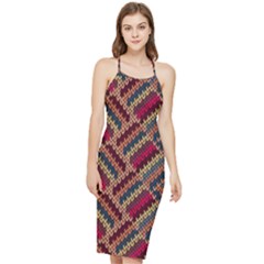 Zig Zag Knitted Pattern Bodycon Cross Back Summer Dress by goljakoff