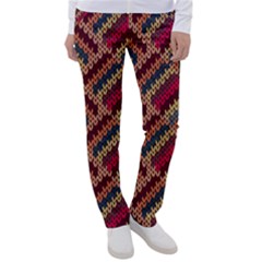 Zig Zag Knitted Pattern Women s Casual Pants by goljakoff