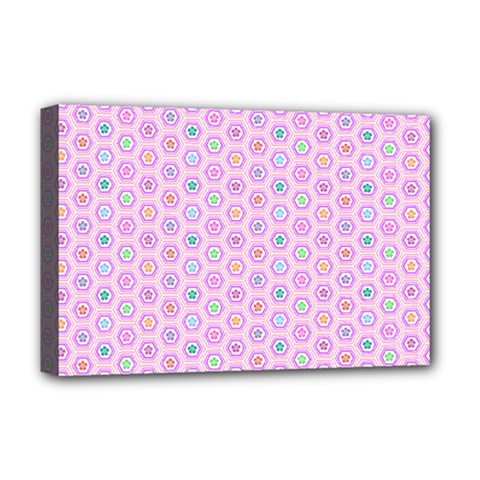 Hexagonal Pattern Unidirectional Deluxe Canvas 18  X 12  (stretched) by Dutashop