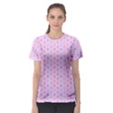 Hexagonal Pattern Unidirectional Women s Sport Mesh Tee View1