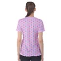 Hexagonal Pattern Unidirectional Women s Sport Mesh Tee View2