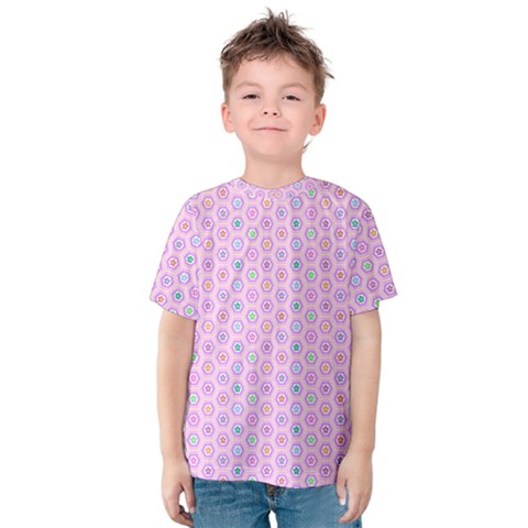 Hexagonal Pattern Unidirectional Kids  Cotton Tee by Dutashop