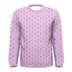 Hexagonal Pattern Unidirectional Men s Long Sleeve Tee by Dutashop