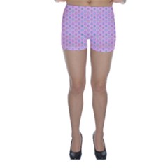 Hexagonal Pattern Unidirectional Skinny Shorts