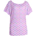 Hexagonal Pattern Unidirectional Women s Oversized Tee View1