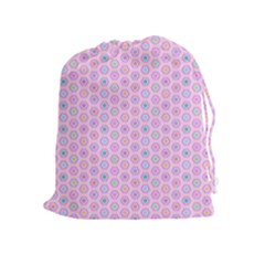 Hexagonal Pattern Unidirectional Drawstring Pouch (xl) by Dutashop