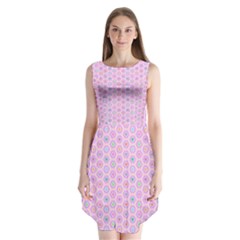 Hexagonal Pattern Unidirectional Sleeveless Chiffon Dress   by Dutashop