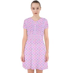 Hexagonal Pattern Unidirectional Adorable In Chiffon Dress by Dutashop