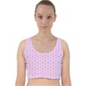 Hexagonal Pattern Unidirectional Velvet Racer Back Crop Top View1