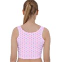 Hexagonal Pattern Unidirectional Velvet Racer Back Crop Top View2