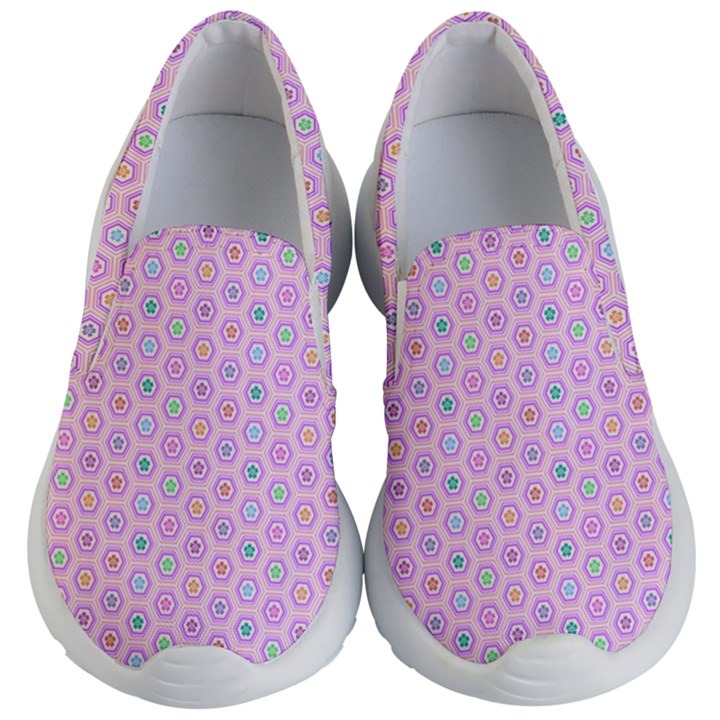 Hexagonal Pattern Unidirectional Kids Lightweight Slip Ons