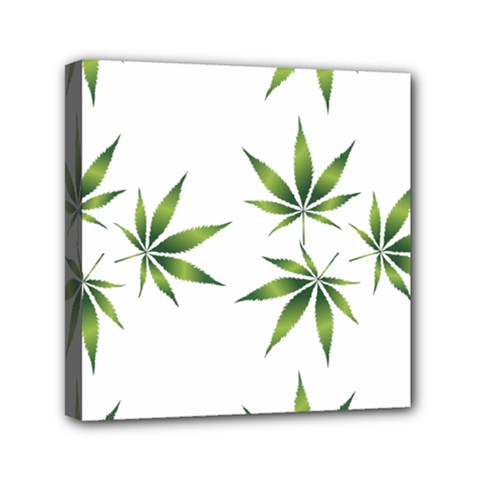 Cannabis Curative Cut Out Drug Mini Canvas 6  X 6  (stretched)