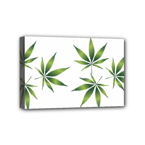 Cannabis Curative Cut Out Drug Mini Canvas 6  X 4  (stretched) by Dutashop