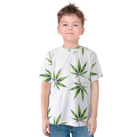 Cannabis Curative Cut Out Drug Kids  Cotton Tee by Dutashop